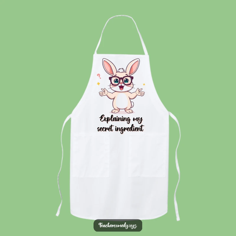 Funny Bunny Chef's Apron: Cook with Genius and Hilarious Explanations!