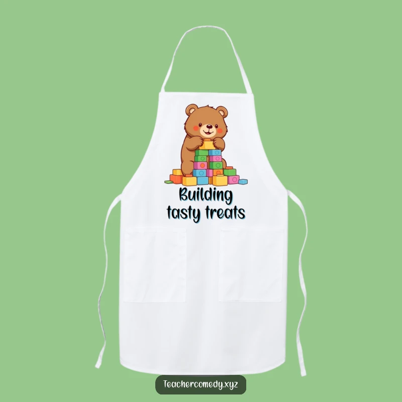 Funny Bear Builder Apron: Construction Fun, Chef's Humorous Kitchen Companion