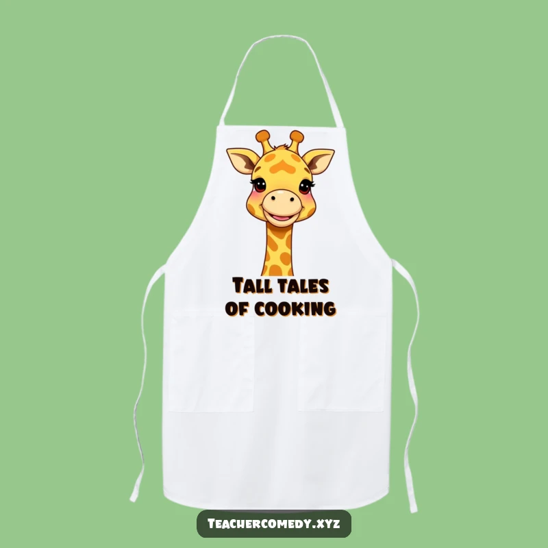Funny Giraffe Teaching Apron: Hilarious Outfit for Explaining Concepts and Cooking Fun