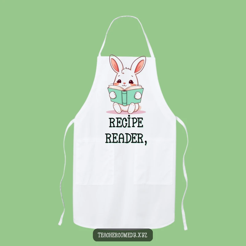 Funny Kawaii Rabbit Books Apron - Hilarious Reader Accessory for Kitchen