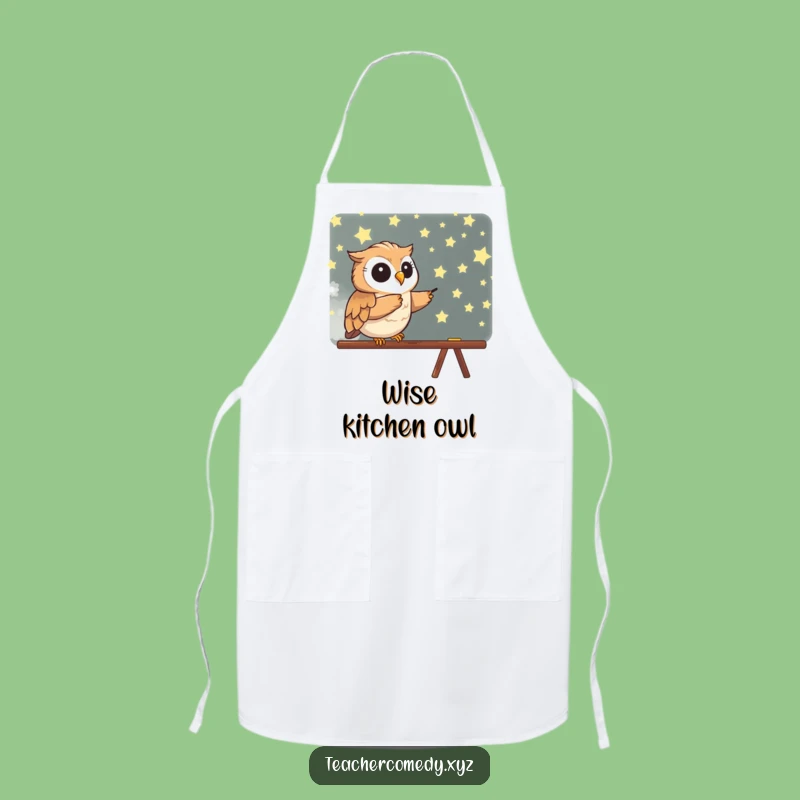 Funny Owl Apron - Enthusiastic Star Pointer Chef's Wear