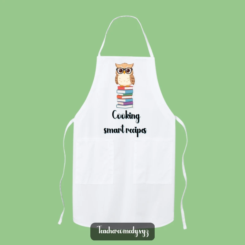 Funny Owl Books Apron, Hilarious Kitchen Scholar Gift