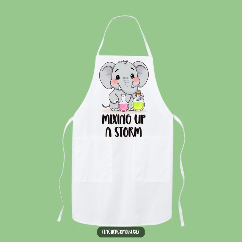Funny Elephant Chef Apron: Scientist Elephant Cooking Gear, Perfect Funny Gift