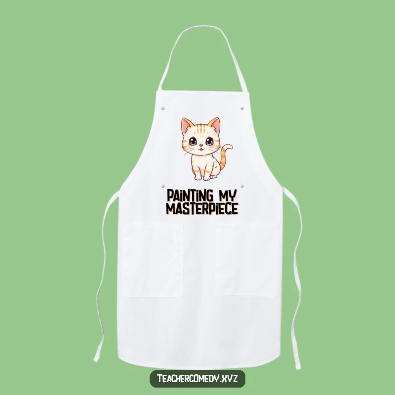 Funny Cat Chef Apron: Artist Cat Cooking Gear, Perfect Funny Gift for Foodies