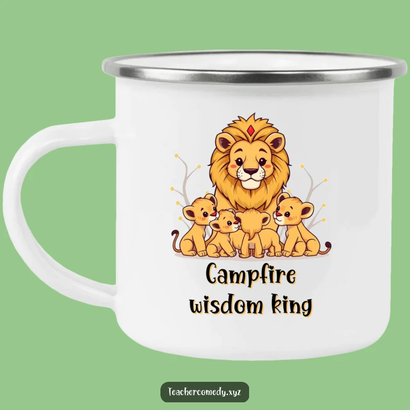 Funny Lion King Camping Mug, Outdoor Wisdom Gift