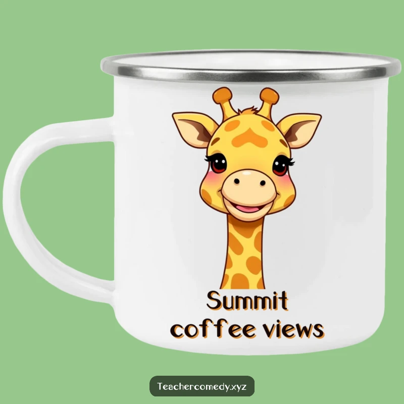 Funny Giraffe Camp Wisdom Mug: Durable Cup for Big Ideas and Outdoor Thoughts