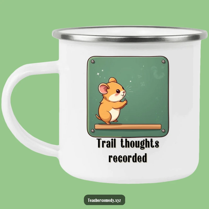 Funny Hamster Chalkboard Camping Mug - Adventure Fuel for the Intellectually Curious