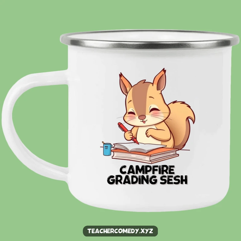 Funny Squirrel Campfire Mug: Diligent Grading - Outdoor Focus Gift!