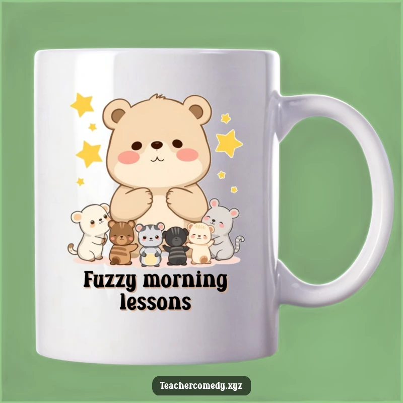 Funny Bear Cub Mug - Star Counting Class Animal Gift for Kids