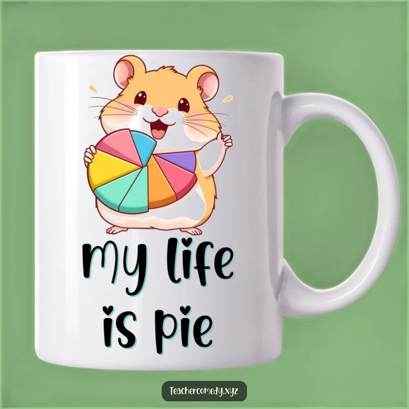 Funny Hamster Pie Chart Mug - Enthusiastic Presentation Gift!