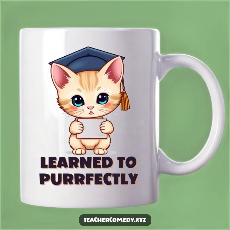Funny Grad Kitten Mug - Hilarious Gift for New Graduates