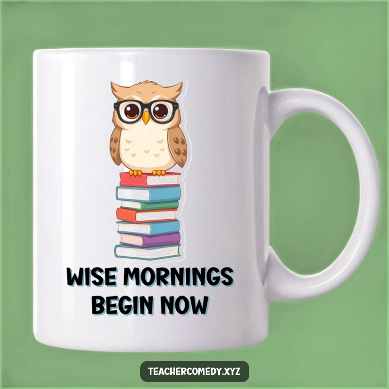 Funny Owl Books Mug, Wise Scholar Gift For Bookworms
