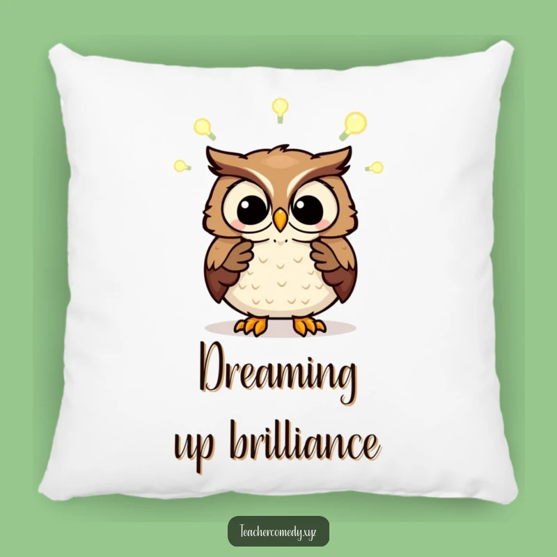 Funny Wise Owl Pillow - Soft & Inspirational Gift for Thinkers