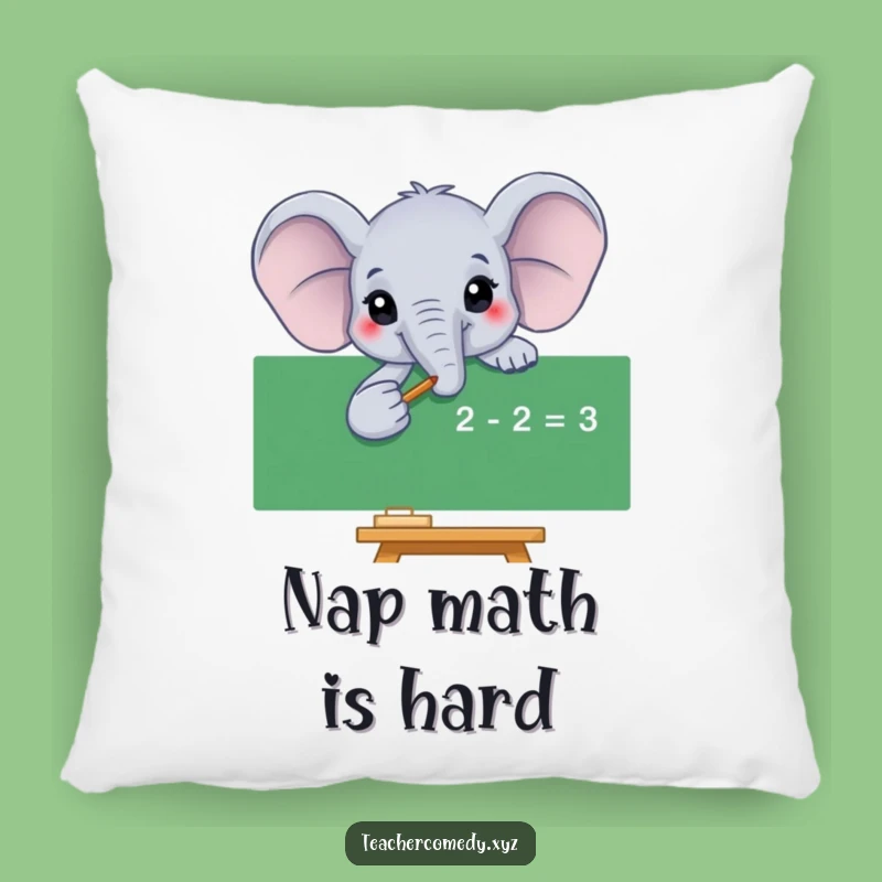Funny Elephant Equation Pillow, Cozy Comfort For Smarty Pants