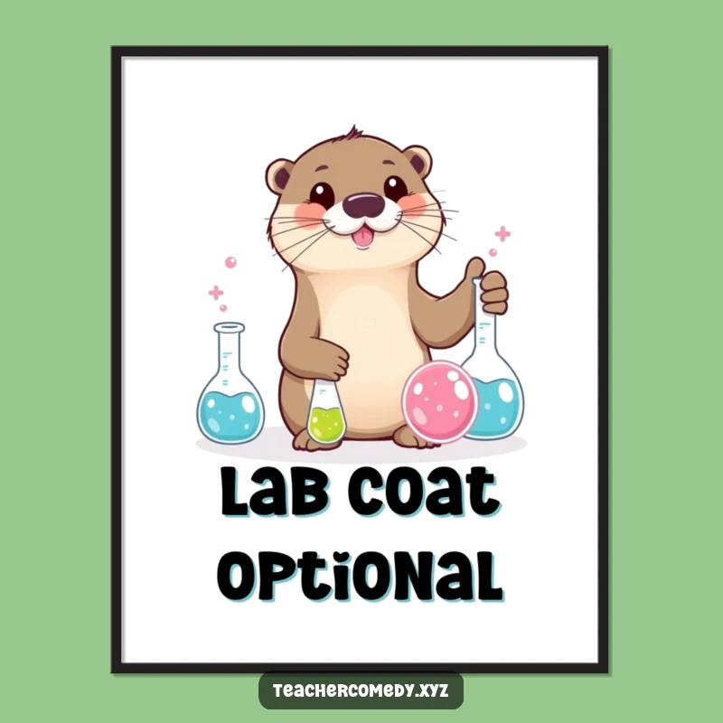 Funny Otter Digital Art - Instant Science Experiment Decor