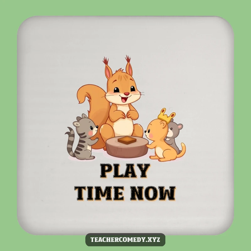 Funny Squirrel Game Coaster, Protect Surfaces with Playful Humor