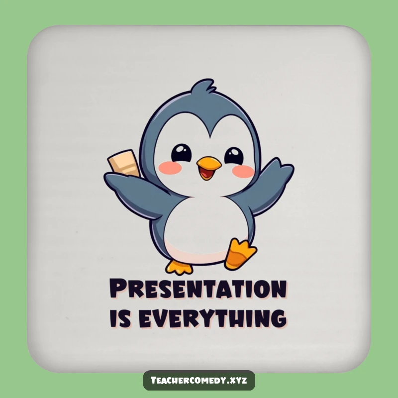 Funny Kawaii Penguin Coaster - Protect Surfaces with Hilarious Charm!