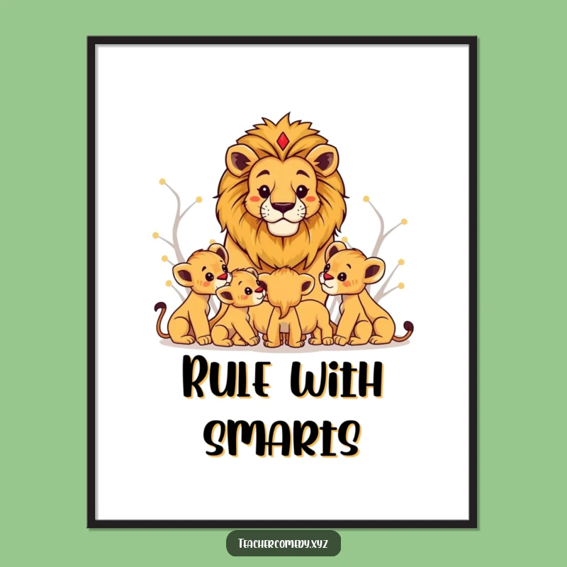 Funny Lion King Poster, Humorous Wall Art For Wise Adopters