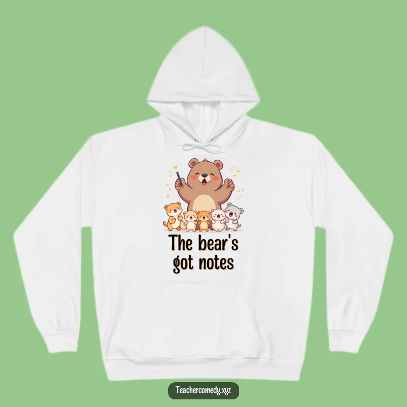 Cozy Funny Bear Choir Hoodie - Warm Up with Woodland Harmonies and Humor