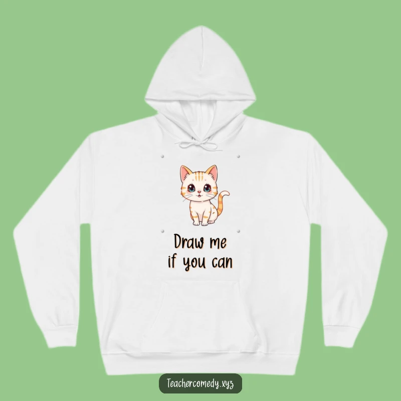 Funny Cat Artist Hoodie: Cozy Whiteboard Cat Sweatshirt, The Ultimate Funny Gift