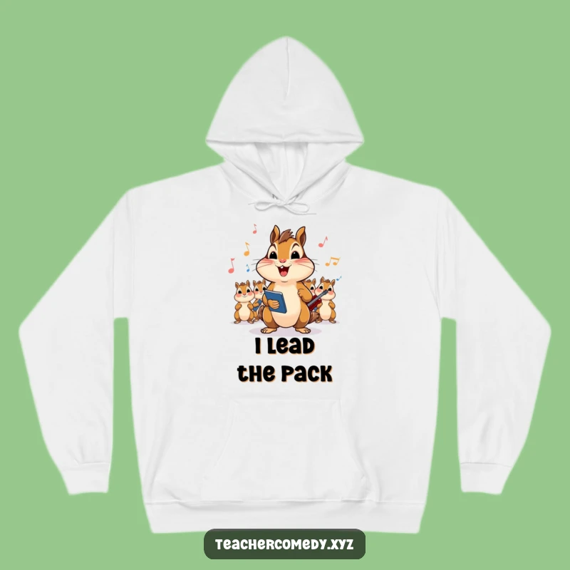 Funny Chipmunk Choir Master Hoodie: Cozy Top for Hilarious Animal Leading a Song