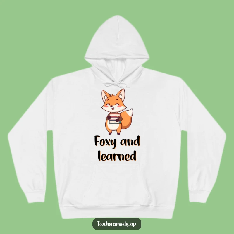 Funny Fox Reader Hoodie: Cozy Scholar for Bookish Comfort