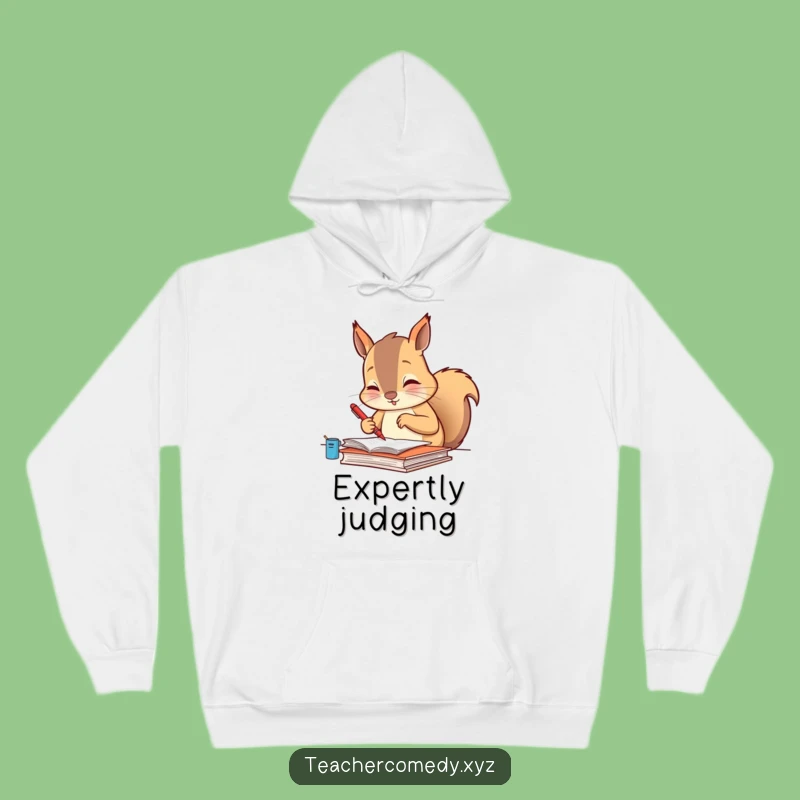 Funny Squirrel Study Hoodie: Diligent Grading - Cozy & Hilarious Academic Gift!
