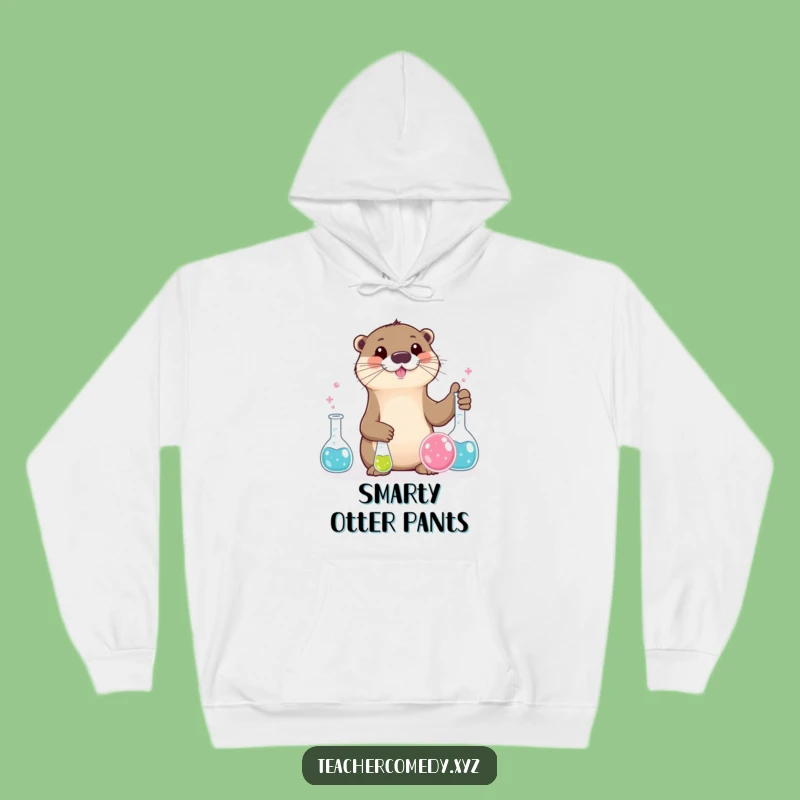 Cozy Funny Otter Hoodie - Warm Science Lab Companion