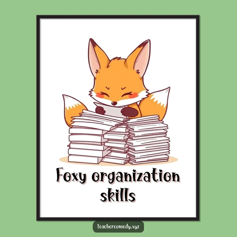 Free Printable Fox Organization Wall Art - Tidy Decor for Your Space!