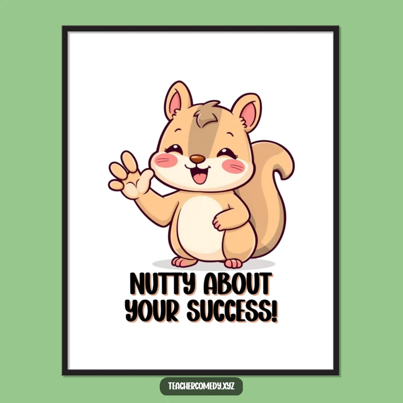 Free Printable Kawaii Squirrel Art - Funny Answer Wall Decor Funny Downloadable Gift