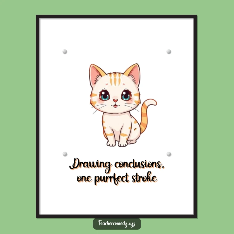 Free Printable Wall Art: Cat Artist - Quirky Downloadable Decor