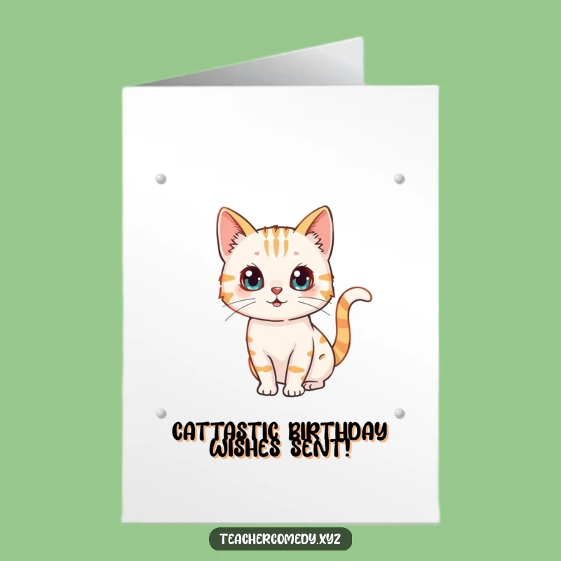 Free Printable Birthday Card: Cat Artist - Creative Funny Downloadable Gift