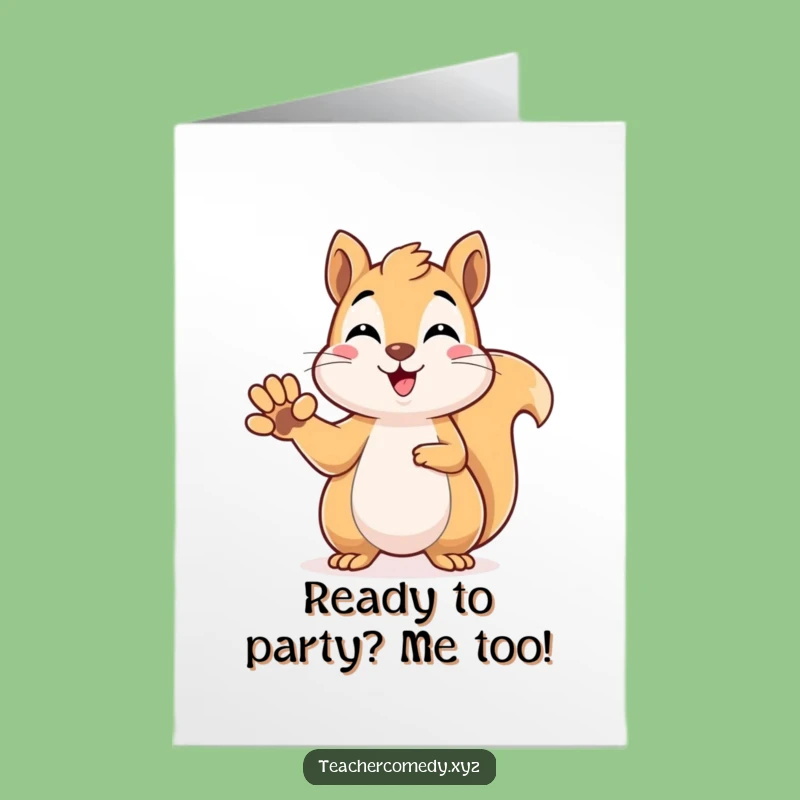 Free Printable Smart Squirrel Birthday Card - DIY Downloadable Gift for the Know-It-All
