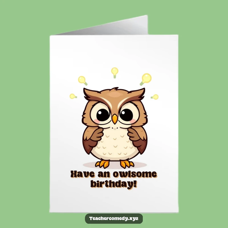 Free Printable Wise Owl Birthday Card - Funny Genius Idea Downloadable Greeting