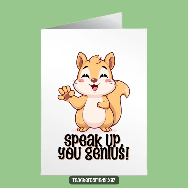 Free Printable Clever Squirrel Congrats Card - DIY Downloadable Gift for Smart Achievements
