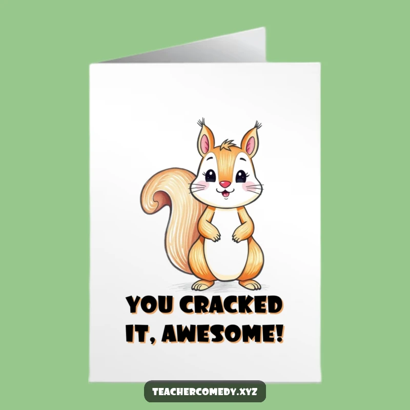 Free Printable Congrats Card: Artistic Squirrel - Funny Downloadable Gift!