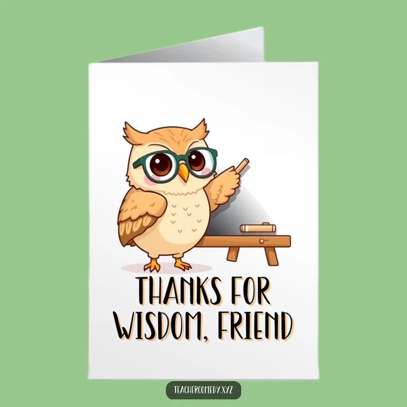 Free Printable Owl Thank You Card - Funny Downloadable Smart Gratitude
