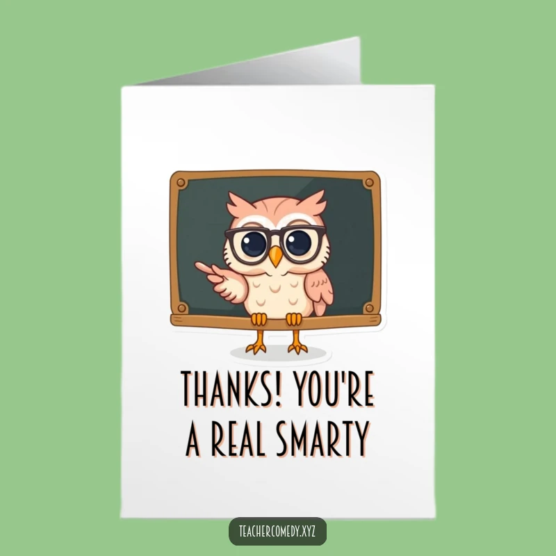 Free Printable Thank You Card: Wise Owl - Express Gratitude Studiously!
