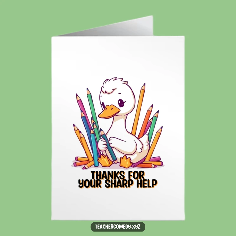 Free Printable Thank You Card: Organized Goose - Funny Downloadable Gift!