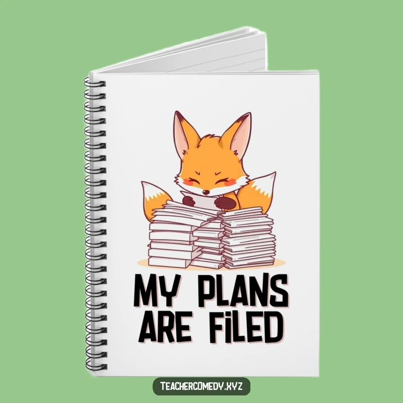 Funny Fox Organizer Notebook, Stylish Journal For Neat Freaks
