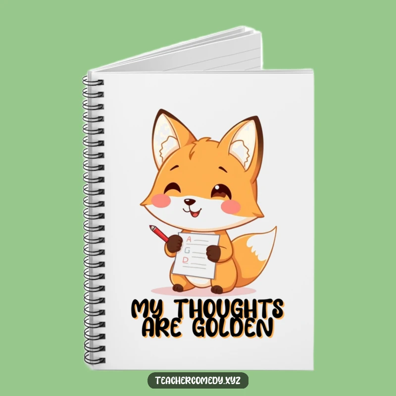 Funny Fox Teacher Notebook: Cute Grading Fox Journal, Ideal Funny Gift for Students