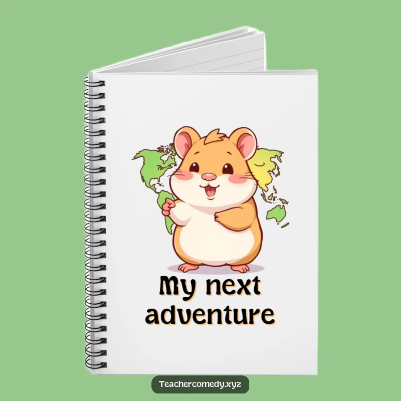 Funny Hamster World Map Notebook: Adventurous Traveler's Journal, Sweet Funny Gift for Planners