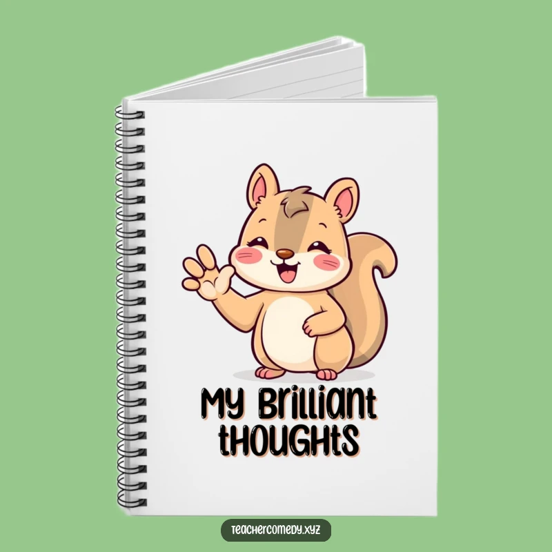 Funny Kawaii Squirrel Notebook: Cute Animal Raising Paw, For Notes & Ideas Gift