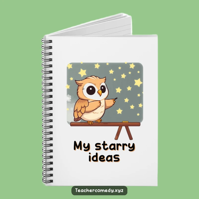 Funny Owl Notebook - Enthusiastic Star Pointer Journal Gift