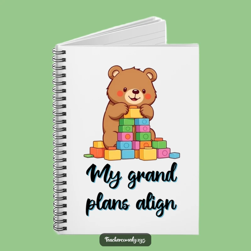 Funny Bear Builder Notebook: Determined Tower, Humorous Journal for Ideas