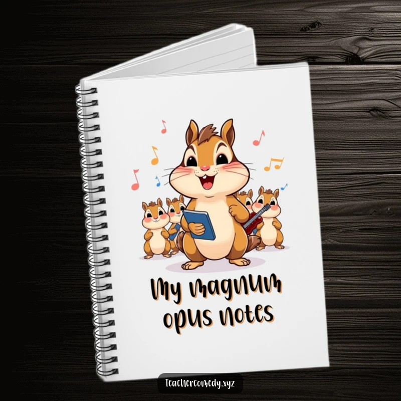 Funny Chipmunk Songwriter Notebook: A determined chipmunk leading a song, perfect for jotting down lyrics, notes, or creative thoughts with humor.