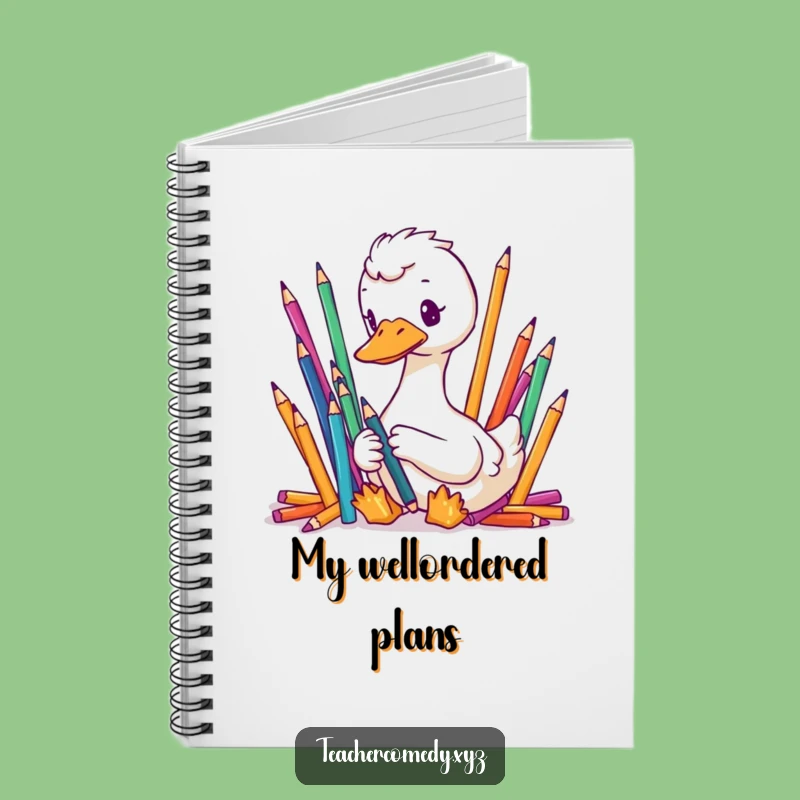 Funny Goose Organizer Notebook - Meticulous Pencil Journal Gift