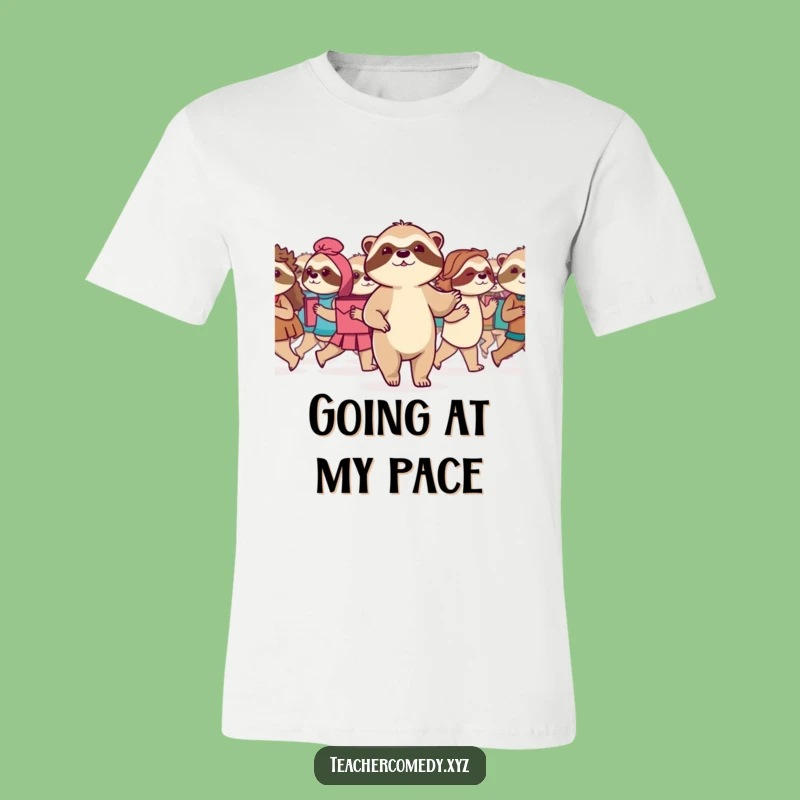 Funny Sloth Marching T-Shirt: Motivational Slow Living Apparel, The Ultimate Funny Gift for Achievers