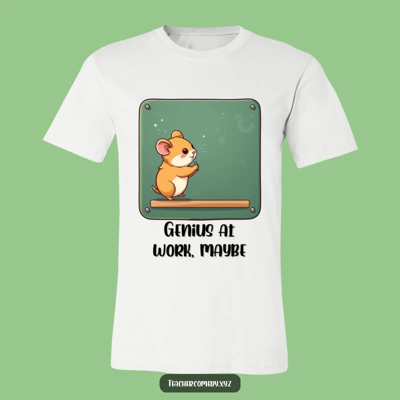 Funny Hamster Chalkboard T-Shirt - Hilarious Apparel for Smarty Pants