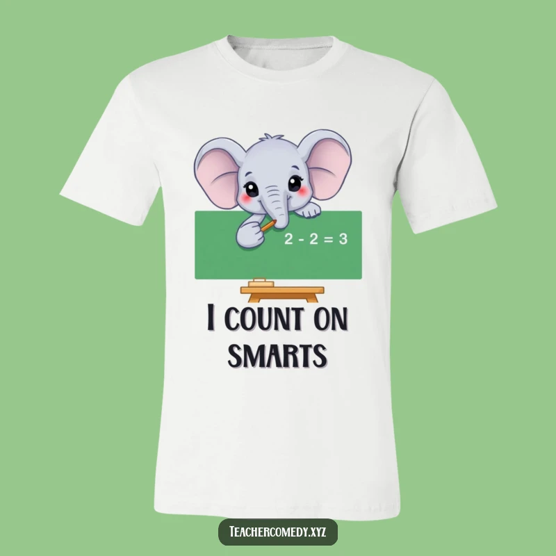Funny Elephant Equation T-Shirt, Hilarious Intellectual Tee For Smarty Pants